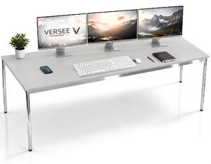 Scrivania / tavolo da conferenza VERSEE VST1 200x80 cm grigio chiaro - regolabile in altezza, stabile