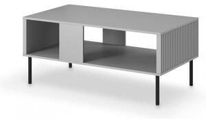 Tavolino da caffè Asensio LAW-1 in grigio chiaro/nero - L110 cm
