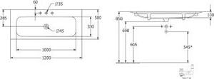 Villeroy & Boch 4164C3R7 Mobile lavabo Finion 4164C3 1200