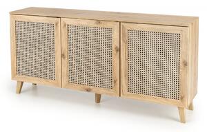 Credenza Borneo KM-1, in rovere artiginale/nero - L160 cm