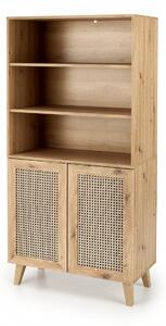 Credenza Borneo REG-1 in rovere castagno/nero - L80 cm