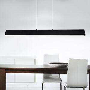 Lampada a sospensione a LED, dimmerabile, metallo nero, lunghezza 121 cm