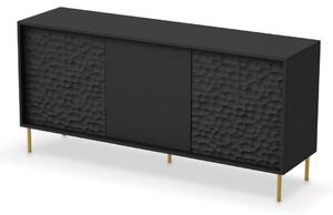 Credenza Bullet KM-1 in nero/oro - L155 cm