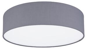 Plafoniera, tessuto antracite, bianco, rotonda, L 40 cm