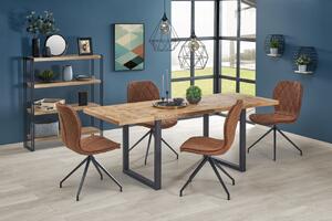 Set tavolo Horus allungabile - L126-206 cm + 4 sedie K237 in marrone