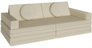 Tectake divano da gioco lilly, 8 pezzi, con funzione letto