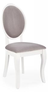 Sedia imbottita Velo grigio/bianco - H96