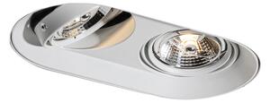 Faretto da incasso rotondo bianco GU10 70mm 2 luci - Hubs