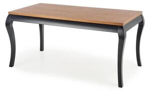 Tavolo allungabile Windsor in rovere scuro/nero - L160-240 cm