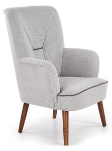Poltrona imbottita Bishop in grigio - H 102 cm
