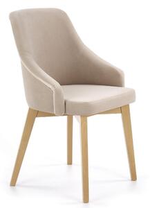 Sedia Toledo 2 in velluto beige/miele Solo 252