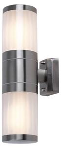 Lampada da parete a LED, acciaio inossidabile, altezza 38 cm