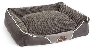 Letto per cani Yummie 60x50cm - Grigio, fondo antiscivolo, imbottitura extra, lavabile, idrorepellente