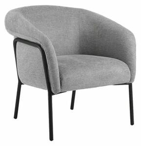 Poltrona Clover in tessuto grigio - Brego07/nero