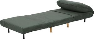 Divano letto 2 in 1, poltrona letto, materasso pieghevole regolabile, letto per ospiti in effetto velluto a coste, per camera da letto, soggiorno, verde, 82 x 89 x 83 cm