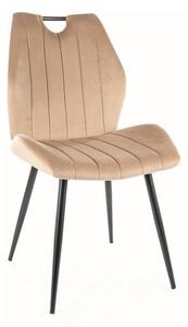 Sedia Arco velluto beige velluto Blu28