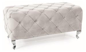 Sgabello Hestia in velluto grigio chiaro Blu03