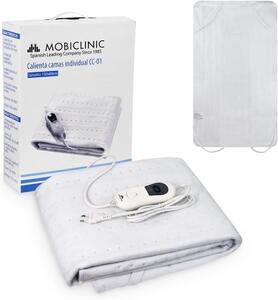 Coperta elettrica, adatta per letti singoli, con consumi molto bassi, marca europea, lavabile, con temperatura regolabile su 3 livelli, con controllo della temperatura, dimensioni 150 x 80 cm