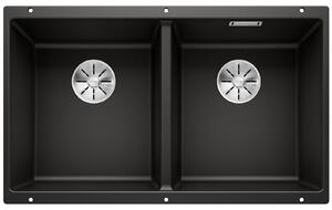 Lavello Blanco SUBLINE 350/350-U, dimensioni 755 x 460 mm, colore nero, codice prodotto 525987