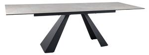 Tavolo allungabile Salvadore Ceramic crema DIAMOND CREAM/nero opaco - L160-240 cm