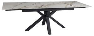 Tavolo allungabile Columbus effetto marmo bianco AMBER bianco/nero - L160-240 cm