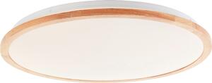 Plafoniera LED brillante Plafoniera LED Bario, 52 cm, 4500 lm, 3000-6500 K, dimmerabile, legno/plastica