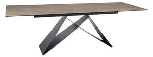 Tavolo allungabile Westin Ceramic SABBIA marrone chiaro/nero opaco - L160-240 cm