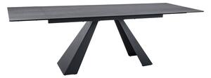Tavolo allungabile Salvadore Ceramic grigio PIETRA DI SAVOIA/nero opaco - L160-240 cm