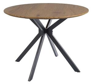 Tavolo rotondo Aster in rovere/nero opaco - ø100/h76 cm