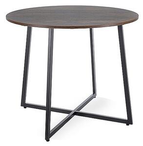 Tavolo Luna rustico in marrone/nero - ø90/h76 cm