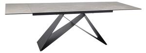 Tavolo allungabile Westin Ceramic DIAMOND crema/nero opaco - L160-240 cm