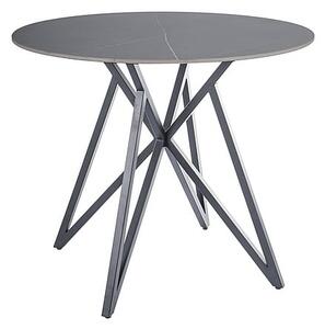 Tavolo rotondo Murano in grigio/nero - ø90/h76 cm