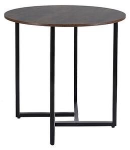 Tavolo rotondo Alto II rustico in marrone/nero - ø80/h76 cm