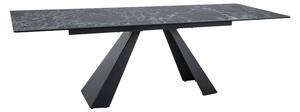 Tavolo allungabile Salvadore Ceramic ALPI VERDE nero opaco - L160-240 cm