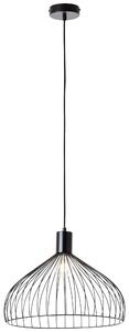 Lampada BRILLIANT, lampada a sospensione Blacky 40 cm nero opaco, 1x A60, E27, 40 W, cavo accorciabile / regolabile in altezza