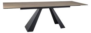 Tavolo allungabile Salvadore Ceramic SABBIA in marrone chiaro/nero opaco - L160-240 cm