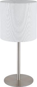 Lampada da tavolo, tessuto, bianco, metallo, H 40 cm