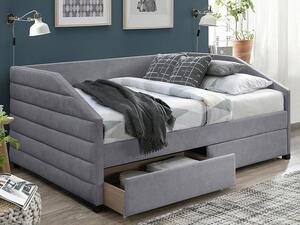 Letto Nadia in velluto grigio - Tap.142 120x200 cm
