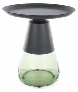 Tavolino da caffè Tiffany A in nero/verde - ø50/h52 cm