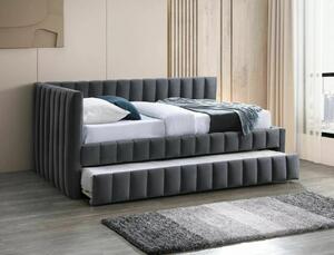 Letto Alfie in velluto grigio - Blu14 120x200 cm