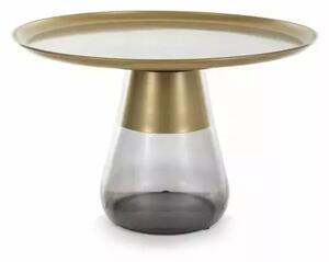 Tavolino da caffè Tiffany B in oro/nero opaco - ø70/h43 cm