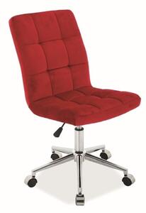 Sedia da scrivania Q-020 bordo in velluto Blu59