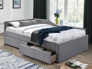 Letto Eliot in velluto grigio - Tap.142 120x200 cm