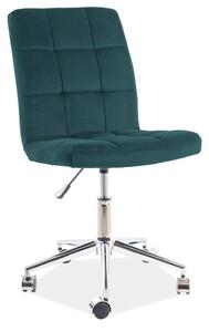 Sedia da scrivania Q-020 velluto verde Blu78