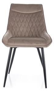 Sedia Agat velluto beige velluto Blu40/nero