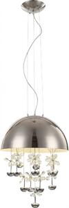 Lampada a sospensione Globo, finitura nichel opaco, 1 LED, modello 15998