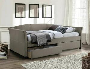 Letto Lanta in velluto beige - Tap.228 90x200 cm