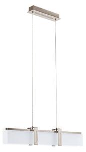 Lampada a sospensione Campera LED Bianco, trasparente, nichel opaco