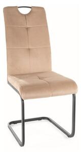 Sedia Axo velluto beige velluto Blu28