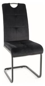 Sedia Axo in velluto nero Blu19